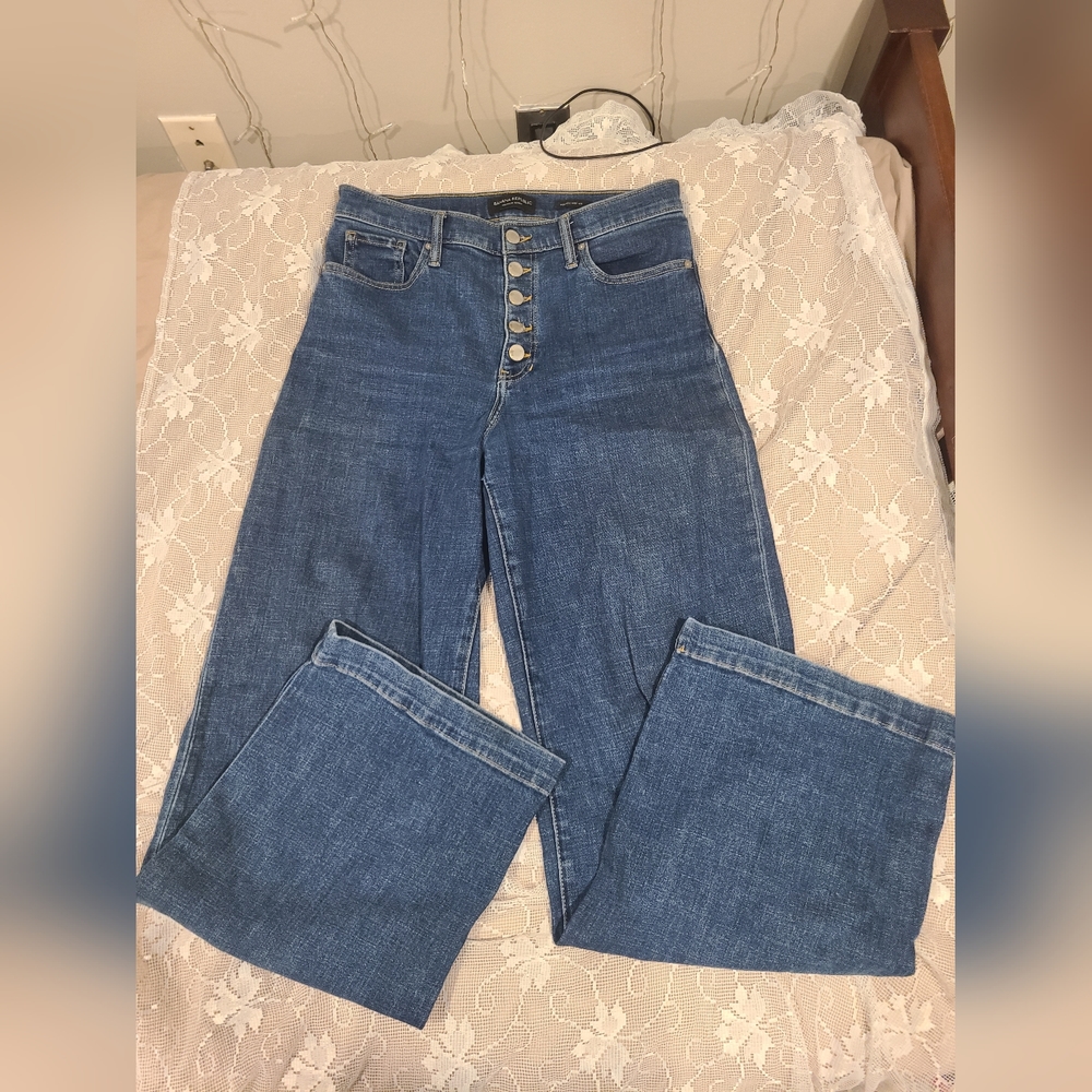 banana republic high waisted wide leg jeans size 8